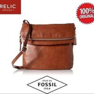 RELIC Cora East West Flap Crossbody Bag - Cognac